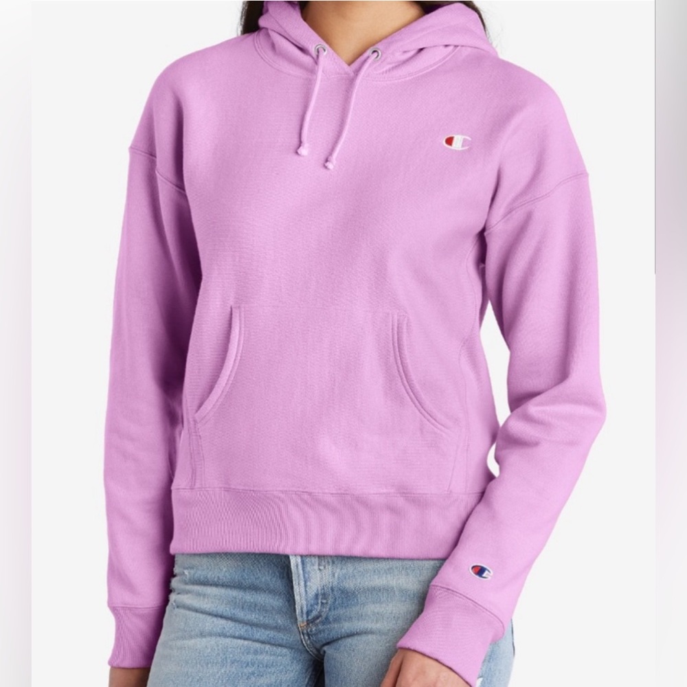 Champion ‘Women's Reverse-Weave Fleece Hoodie in Paper Orchid’ Large (L)